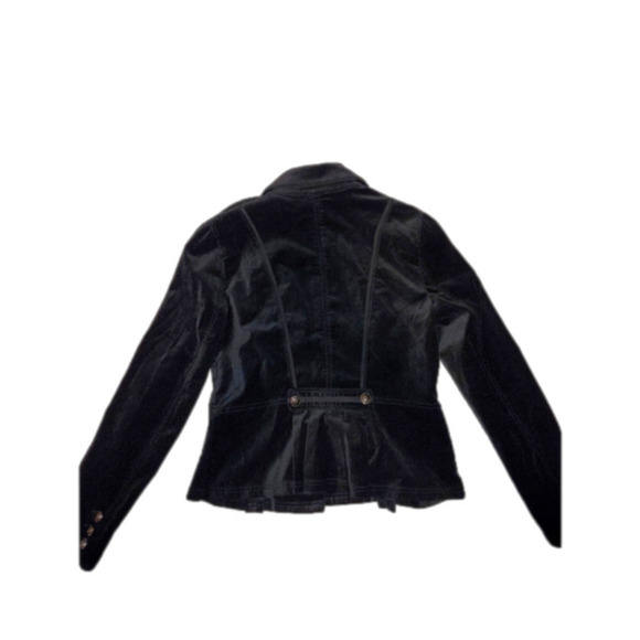 White house black market black velvetine  stretch blazer in sz 8 - Picture 5 of 12